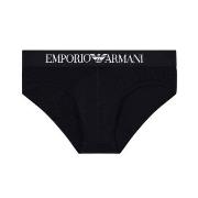 Armani Logo Brief Kalsonger Svart bomull Large Herr