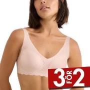 Sloggi BH ZERO Feel Bliss Soft Bra Ljusrosa X-Large Dam