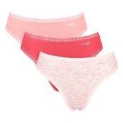 Sloggi Trosor 3P GO Crush High Leg Briefs Röd/Rosa bomull Small Dam