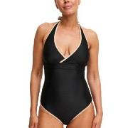 Swegmark Haiti Halterneck Swimsuit Svart m Beige D/E 42 Dam