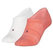 Tommy Hilfiger Strumpor 2P Cotton Blend Logo Footie Socks Korall/vit 3...