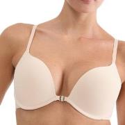 Triumph BH Pure Micro Push Up Bra With Front Closure Beige D 75 Dam