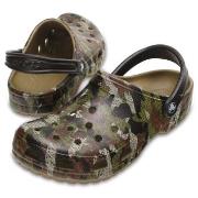 Crocs Classic Camo Clog Unisex Grön Mönstrad US J3 (EU 34-35)