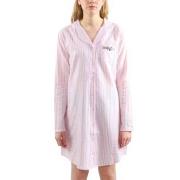 Esprit Calista Flannel Nightshirt Vit/Rosa bomull 40 Dam