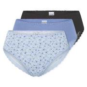 Schiesser Trosor 3P Modern Brazillian Slips Svart/Blå bomull 40 Dam