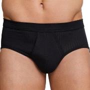 Schiesser Kalsonger 2P Sport Briefs With Fly Svart bomull Large Herr