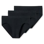 Schiesser Kalsonger 3P Supermini Organic Cotton Briefs Svart bomull Me...