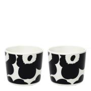 Marimekko - Unikko Mugg 2-pack 20 cl utan öra Svart/Vit