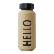 Design Letters - To Go Termoflaska Hello Beige