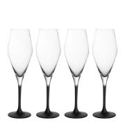 Villeroy & Boch - Manufacture Rock Champagneglas 4-pack Klar/Svart fot