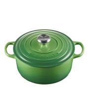 Le Creuset - Signature Gjutjärnsgryta rund 24 cm 4,2 L bamboo green