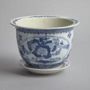 Vintage - SÅLD Ytterfoder Blåvit Kina 16 cm