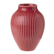 Knabstrup Keramik - Vas Räfflor 12,5 cm Bordeaux