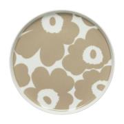 Marimekko - Oiva Unikko tallrik 20 cm vit/beige