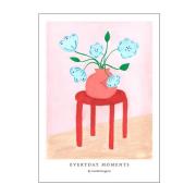 Poster & Frame - Camilla Bergqvist poster 50x70 cm red stool