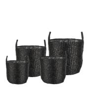 GUS Design - Korg sjögräs 4-pack 35+30+25+20 cm svart