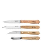 Opinel - Essentials Knivset 4-pack Bokträ