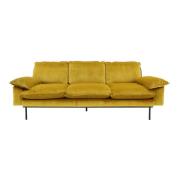 Retro soffa 3-sits ochra (gul)