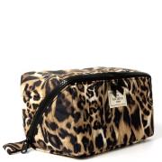 The Flat Lay Co. Marshmallow Flat Lay Makeup Box Bag - Warped Leopard