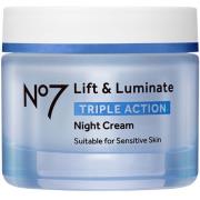 No7 Lift & Luminate Triple Action Night Cream Suitable For Sensitive S...