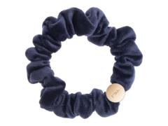 Dark Mini Velvet Scrunchie hair braid Navy Blue