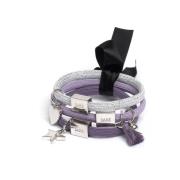 Dark Hair Ties 3 pk Charm Combo Purple