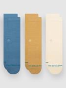 Stance Icon 3 Pack Strumpor cream