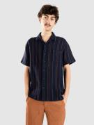 Brixton Bunker Waffle Stripe Skjorta washed navy stripe