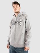 Empyre Corded Hoodie med Dragkedja medium grey