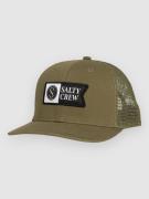 Salty Crew Pinnacle Retro Trucker Kids Keps oil green