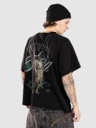 Ninth Hall Distressed Angel Boxy T-Shirt vintage black