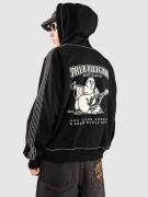 True Religion Taped Super T Cinched Hoodie med Dragkedja jet black