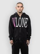 VLONE Staple Hoodie med Dragkedja pink/white