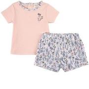 Carrément Beau Floral T-shirt Och Shorts Set Rosa 3 mån