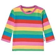 Frugi Favorite Långärmad T-shirt Foxglove Rainbow Stripe 0-3 mån