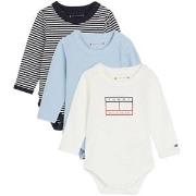 Tommy Hilfiger 3-Pack Baby Bodys Chambray Sky 68 cm