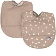 Buddy & Hope 2-Pack Dots Haklappar Taupe one size