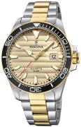 Festina Herrklocka F20362-1 Beige/Gulguldtonat stål Ø44.3 mm