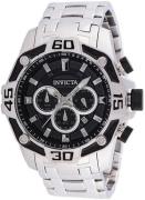 Invicta Herrklocka 33844 Svart/Stål Ø52 mm