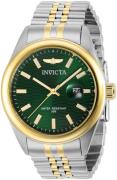 Invicta Herrklocka 38418 Aviator Grön/Gulguldtonat stål Ø43 mm