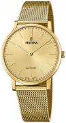 Festina Herrklocka F20022-2 Swiss Made Gulguldstonad/Gulguldtonat