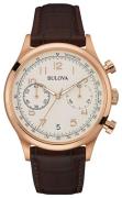 Bulova Herrklocka 97B148 Silverfärgad/Läder Ø43 mm