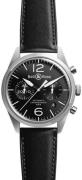 Bell & Ross Herrklocka BRV126-BL-ST-SCA BR 126 Svart/Läder Ø41