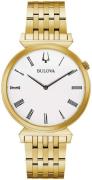 Bulova Herrklocka 97A153 Vit/Gulguldtonat stål Ø38 mm