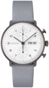 Junghans Herrklocka 27/4008.02 Max Bill Vit/Läder Ø40 mm