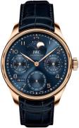 IWC Herrklocka IW503312 Portugieser Blå/Läder Ø44.2 mm