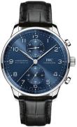 IWC Herrklocka IW371606 Portuguese Blå/Läder Ø41 mm