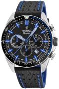 Festina Herrklocka F20377-3 Svart/Läder Ø44 mm