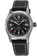 Hamilton Herrklocka H70455733 Khaki Field Svart/Läder Ø38 mm