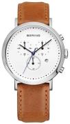 Bering Herrklocka 10540-504 Classic Vit/Läder Ø40 mm